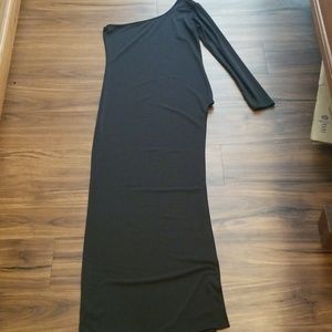 Black one shoulder dress